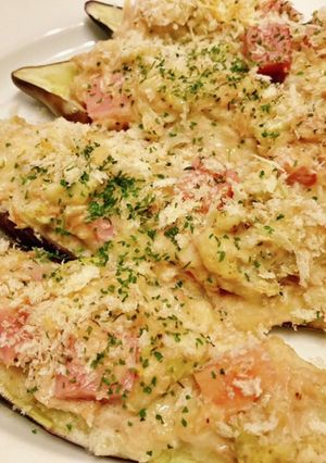 ナスのボート焼き〜ツナマヨベーコン〜-レシピのメイン写真