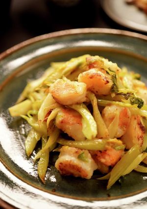 エビとセロリのマヨネーズ炒め-レシピのメイン写真