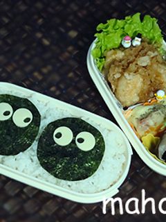 ●まっくろくろすけ●のり弁【キャラ弁】-レシピのメイン写真