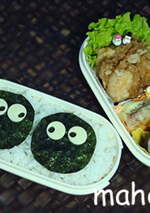 ●まっくろくろすけ●のり弁【キャラ弁】-レシピのメイン写真