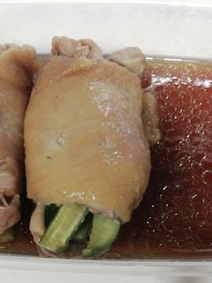★鶏肉★レンジで茹で鶏★野菜巻き-レシピのメイン写真