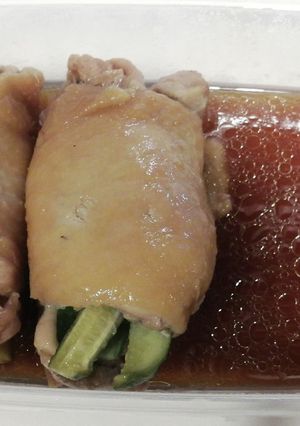 ★鶏肉★レンジで茹で鶏★野菜巻き-レシピのメイン写真