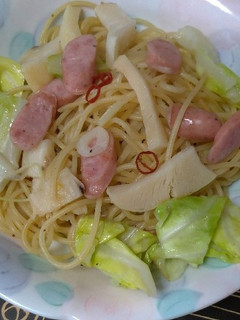 筍と春キャベツのペペロンチーノ☆-レシピのメイン写真