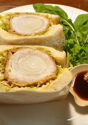 新玉葱の芯入りミルフィーユ豚カツサンド-レシピのメイン写真