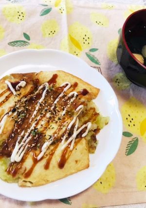 ふんわりヘルシー♫米粉のお好み焼き-レシピのメイン写真
