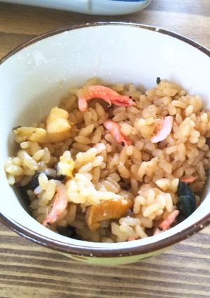 サクラ海老とサザエの炊き込みご飯-レシピのメイン写真