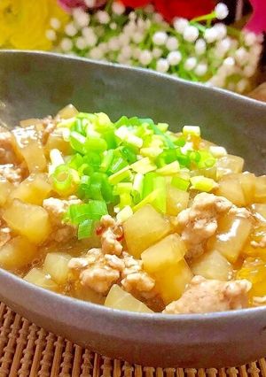 レンチンで簡単✨豚挽肉入りトロミ大根煮-レシピのメイン写真
