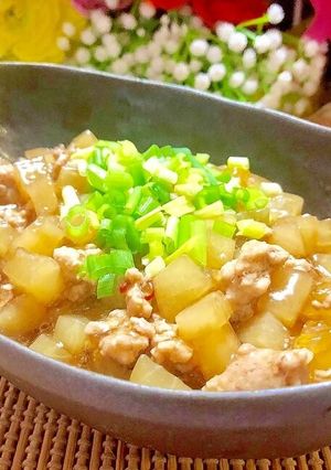 レンチンで簡単✨豚挽肉入りトロミ大根煮-レシピのメイン写真