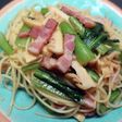 簡単!小松菜とたけのこの和風パスタ