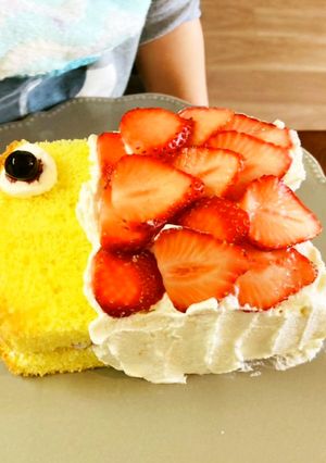 こどもの日に♪子供と作る鯉のぼりケーキ-レシピのメイン写真