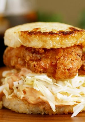 ごはんバーガー：チキン竜田-レシピのメイン写真