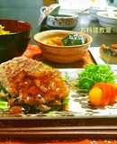 ほぼかぼちゃ。和風あんかけハンバーグ