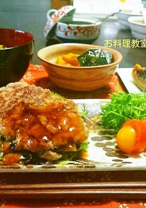 ほぼかぼちゃ。和風あんかけハンバーグ-レシピのメイン写真