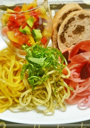 5分で完成!カラフル冷製パスタ3種-レシピのメイン写真