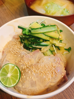 昆布〆真鯛の胡麻たれ丼-レシピのメイン写真