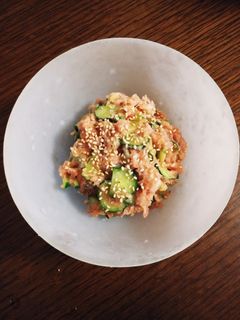 簡単☆ネギトロとやみつききゅうりの和え物-レシピのメイン写真