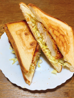 チキン味噌カツのホットサンド-レシピのメイン写真