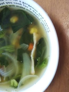 簡単ほうれん草とベーコンのスープ-レシピのメイン写真