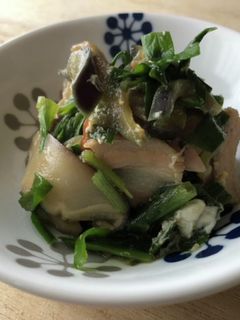 椎茸と茄子のニラベーコン炒め-レシピのメイン写真