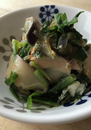 椎茸と茄子のニラベーコン炒め-レシピのメイン写真