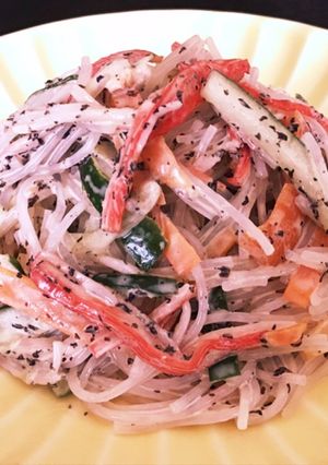 副菜♡作り置き♡弁当♡春雨サラダゆかり味-レシピのメイン写真