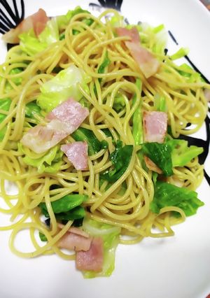 簡単！キャベツとベーコンのスパゲティ-レシピのメイン写真