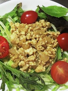 カレー味のひき肉サラダ♡野菜もりもり!-レシピのメイン写真