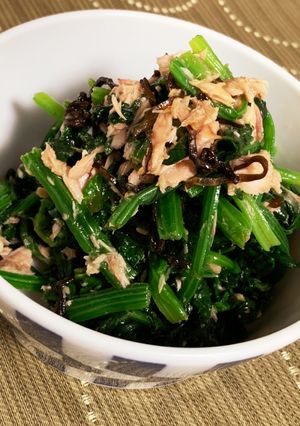 ほうれん草とシーチキンの塩昆布和え-レシピのメイン写真