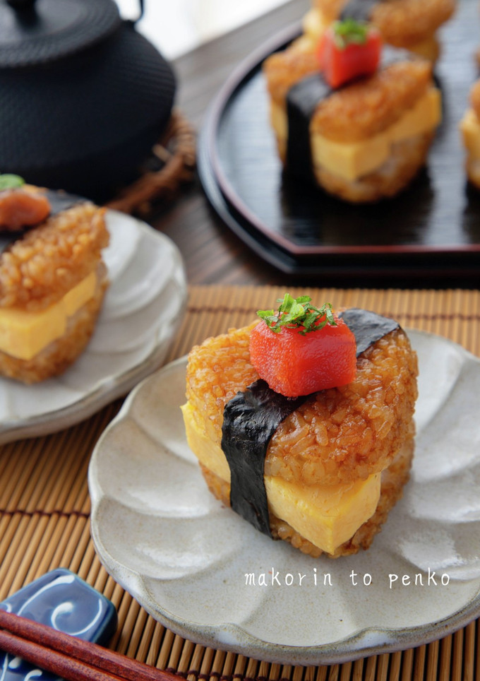 焼きおにぎりのだし巻き玉子サンド-レシピのメイン写真