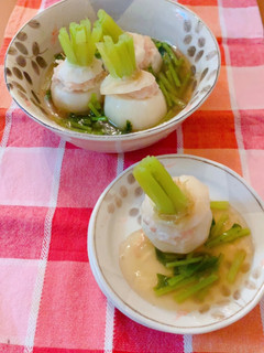 丸ごと蕪のひき肉詰めあんかけ-レシピのメイン写真