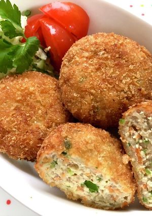 ふんわり美味しい♪野菜たっぷりメンチカツ-レシピのメイン写真