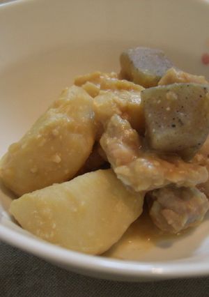 味噌de鶏肉と里芋・こんにゃくの煮物-レシピのメイン写真