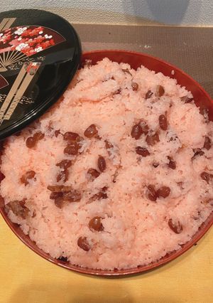 お祝いに”甘納豆のお赤飯”-レシピのメイン写真