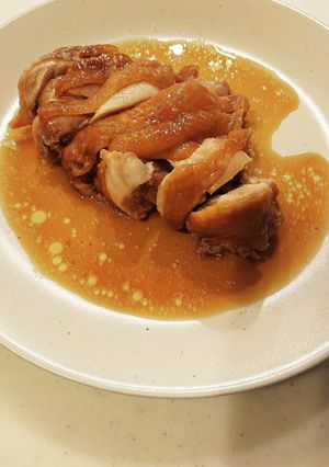 電子レンジで作る、鳥もも肉のしょうゆ鶏-レシピのメイン写真