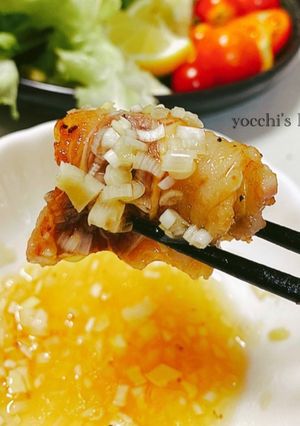 BBQ！レンジ調理のネギ塩レモンたれ-レシピのメイン写真