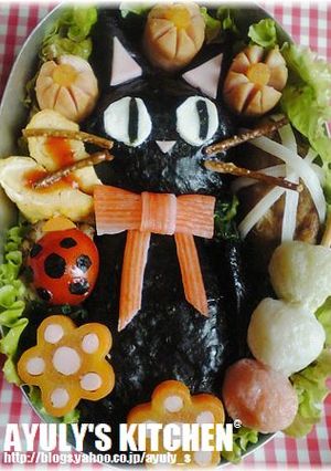 *黒猫ジジ弁当*キャラ弁*-レシピのメイン写真