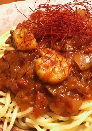ほったらかし超旨♡シーフードトマトパスタ-レシピのメイン写真