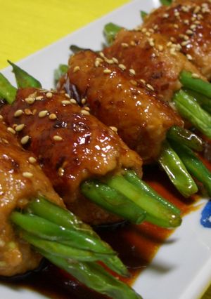 さやいんげんの肉団子～甘辛タレ-レシピのメイン写真