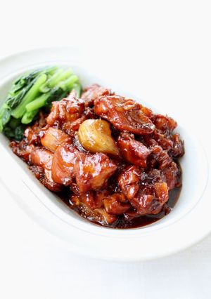 ご飯がススム【鶏の黒酢照り煮】-レシピのメイン写真