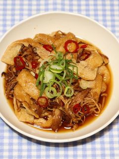 干しえのき乾燥油揚げでやみつき無限えのき-レシピのメイン写真