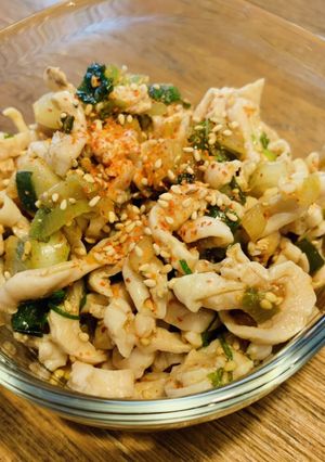 鶏皮のピリ辛さっぱりおつまみ-レシピのメイン写真
