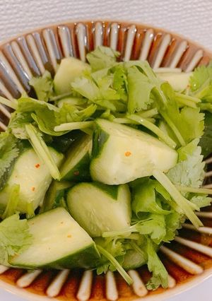 パクチーとキュウリの和え物-レシピのメイン写真