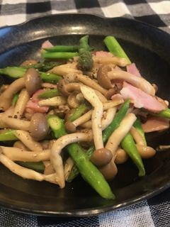 簡単 しめじとアスパラのマヨポン炒め-レシピのメイン写真