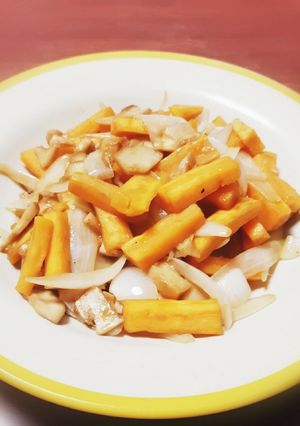 簡単◎さつまいもと玉ねぎの中華炒め-レシピのメイン写真