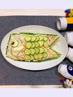 超簡単！こどもの日　鯉のぼりサラダ-レシピのメイン写真
