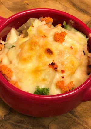 じゃが白菜に鮭フレチーズ乗せて焼いただけ-レシピのメイン写真