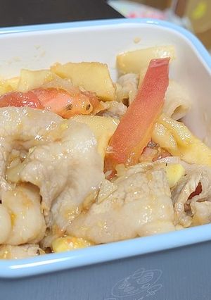 タケノコと豚しゃぶのりんご酢サラダ-レシピのメイン写真
