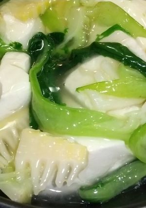 あと一品!筍とチンゲン菜の豆腐あんかけ-レシピのメイン写真