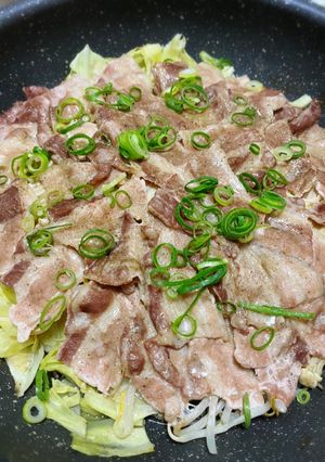 切って乗せるだけ豚バラ蒸し-レシピのメイン写真