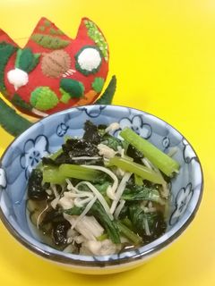 小松菜と焼きのりの煮びたし-レシピのメイン写真
